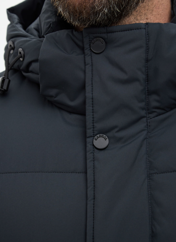 Мужской пуховик с капюшоном больших размеров