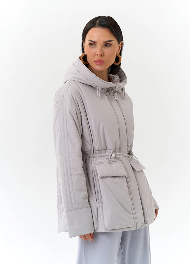 Женская куртка с капюшоном  модель № 32704 универмаг малина