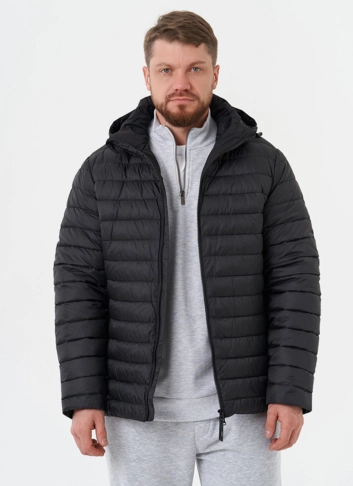 Стеганая куртка с капюшоном фото