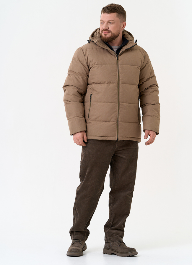 Мужской пуховик с капюшоном  модель № 31473 универмаг малина