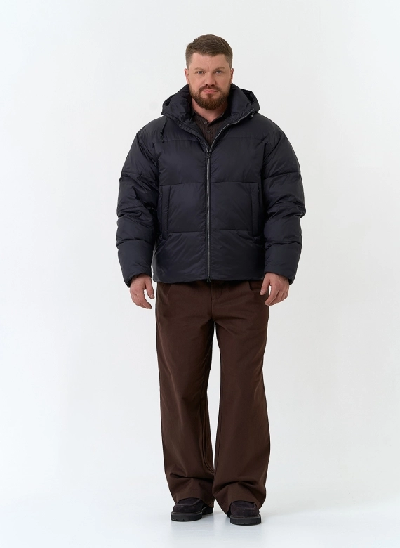 Мужской пуховик с капюшоном фото