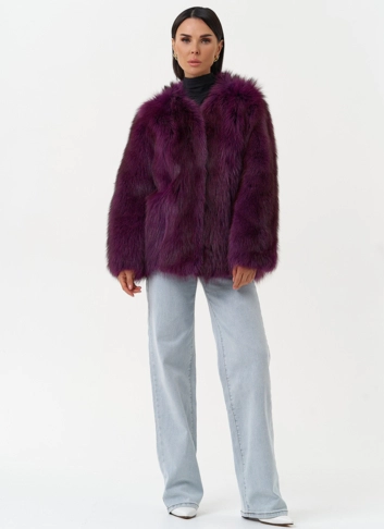 Женская куртка из меха канадского енота