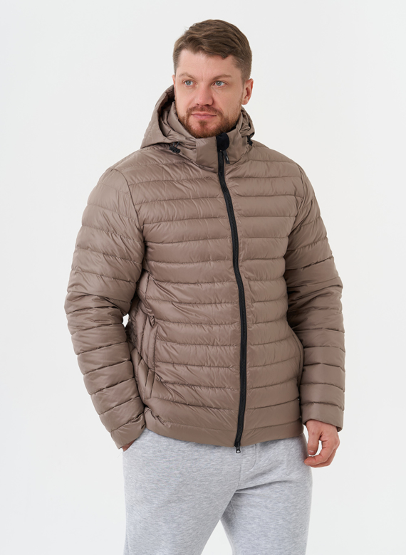 Стеганая куртка с капюшоном