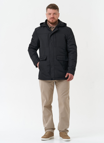 Мужская утепленная куртка с капюшоном