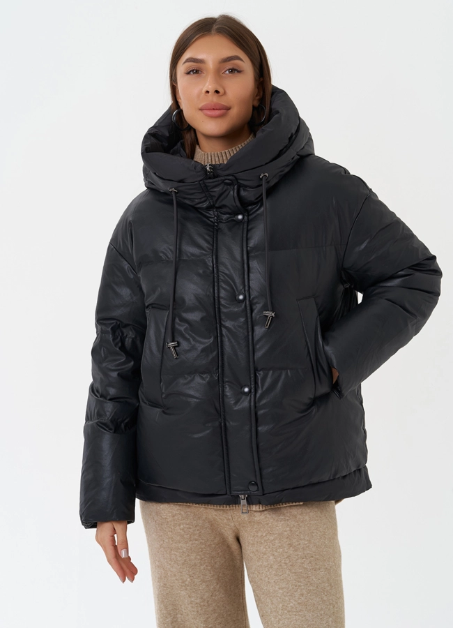 Утепленная куртка с капюшоном модель № 27866 универмаг малина