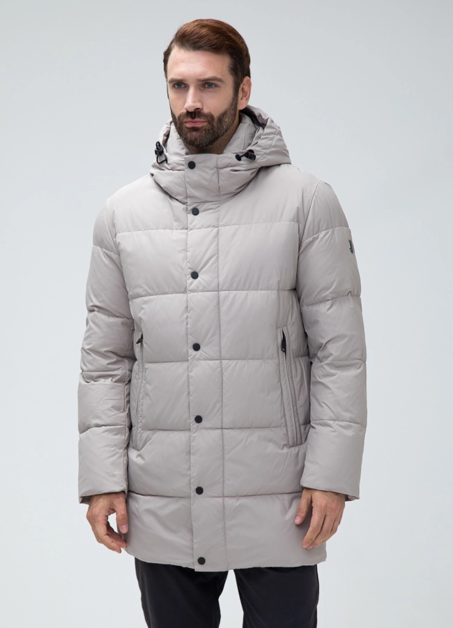 фото Мужской пуховик с капюшоном  модель № 27997
