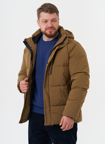 Мужской пуховик с капюшоном