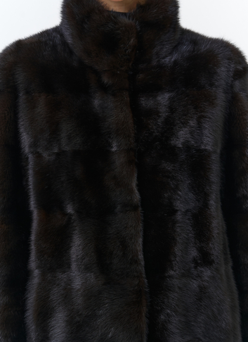 Поперечная шуба из норки